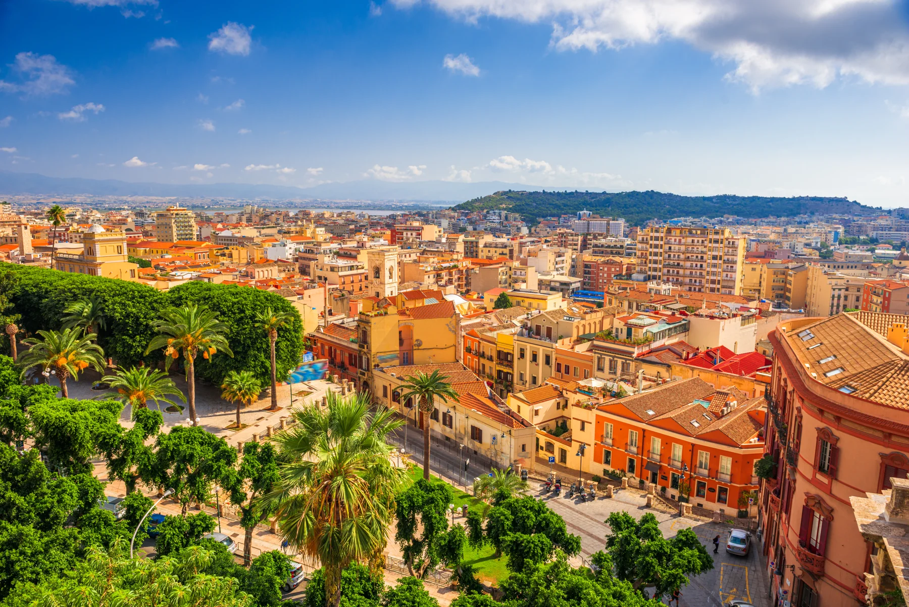 cagliari, italien stadtbild am morgen
